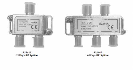 S224A Series, SATCOM RF Splitter, 5-862MHz