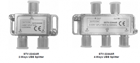 STV224*AR, SATCOM UBB Splitter, 5-2300 MHz